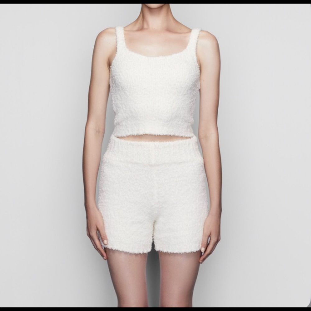 SKIMS cozy knit set in cream